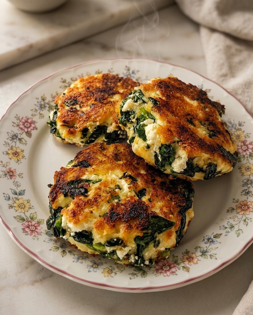 Vegan Spinach & Feta Patties 1 Vegan Spinach & Feta Patties