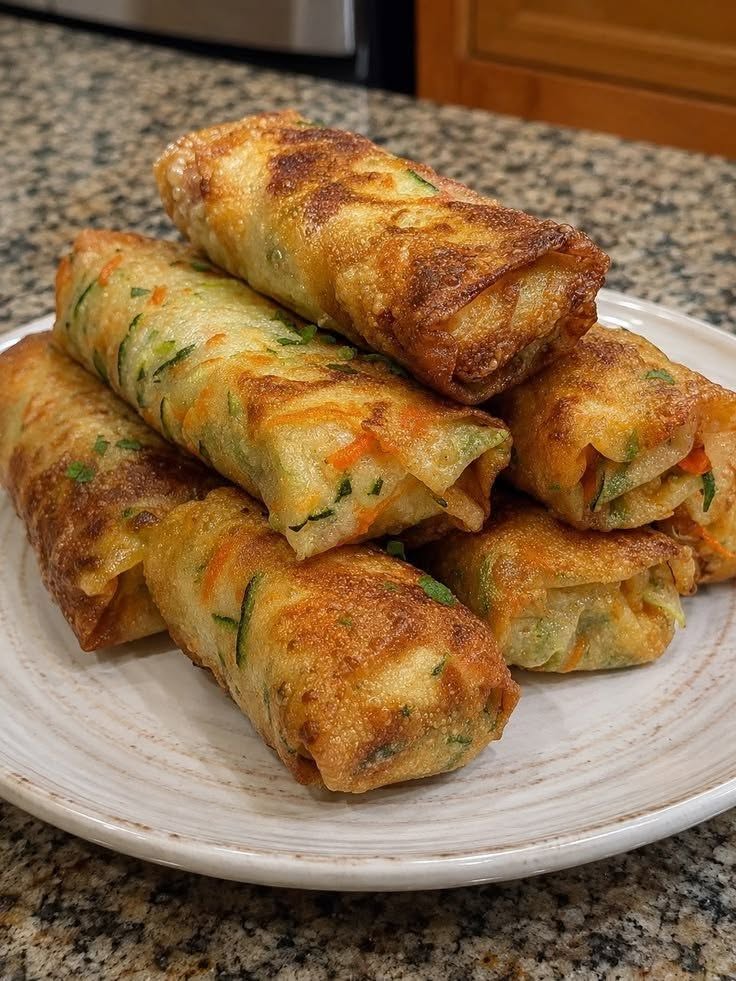 Vegan Zucchini Cottage Cheese Spring Rolls