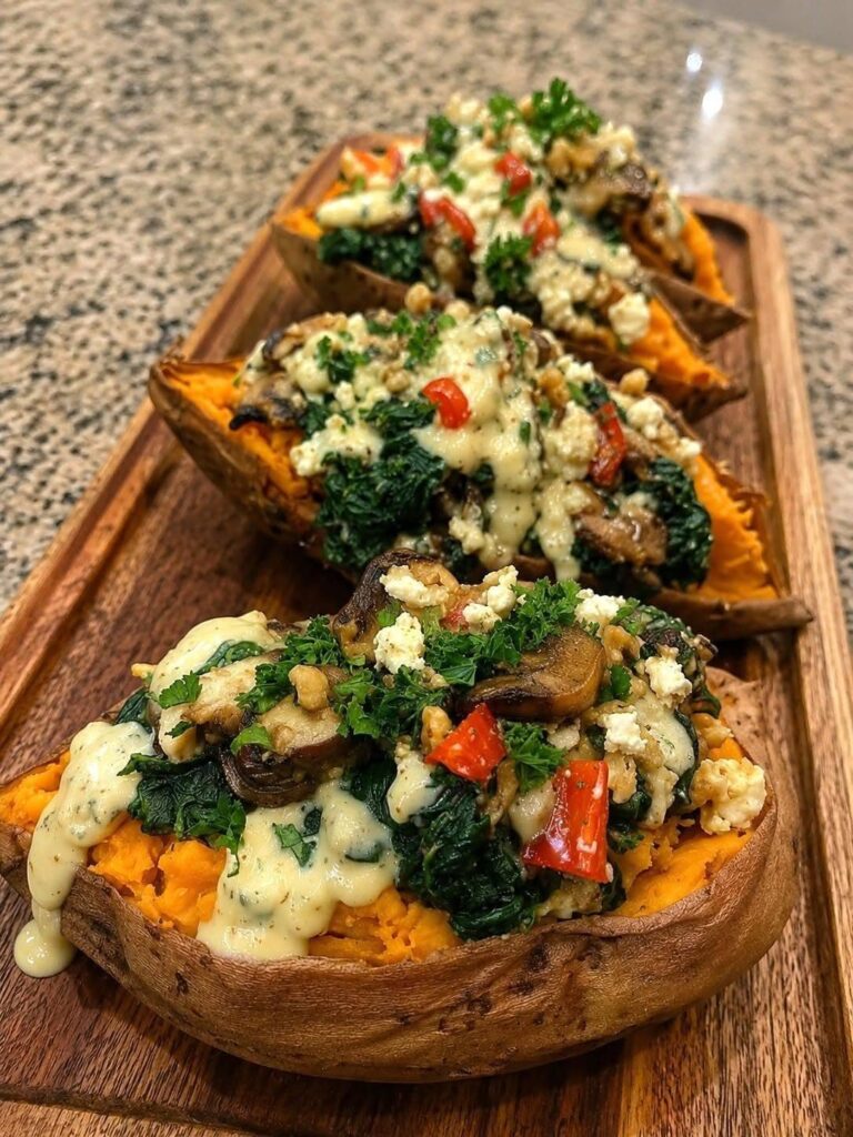 Vegan Stuffed Sweet Potatoes