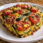 Vegan Zucchini Corn Tomato Bake with Parmesan Crust 🌿🍅🌽 3 Vegan Zucchini Corn Tomato Bake with Parmesan Crust 🌿🍅🌽