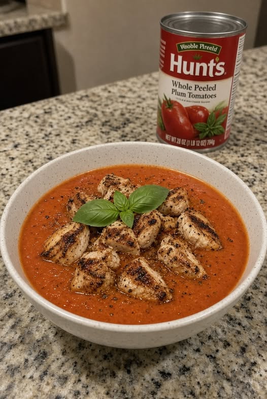 Tomato Soup with Chicken on Top 1 Tomato Soup with Chicken on Top