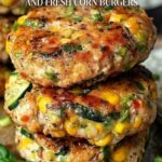 Chicken Zucchini and Fresh Corn Burgers