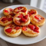 Strawberry Vanilla Cottage Cheese Pancake Bites – Sweet, Fluffy & High-Protein
