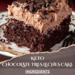 Chocolate Tres Leches Cake — Only 3g Net Carbs 🍫🥛