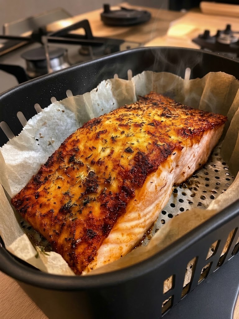 Air-Fryer Garlic Butter Salmon 1 Air-Fryer Garlic Butter Salmon