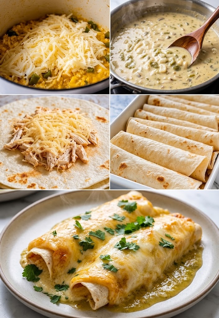 White Chicken Enchiladas 1 White Chicken Enchiladas