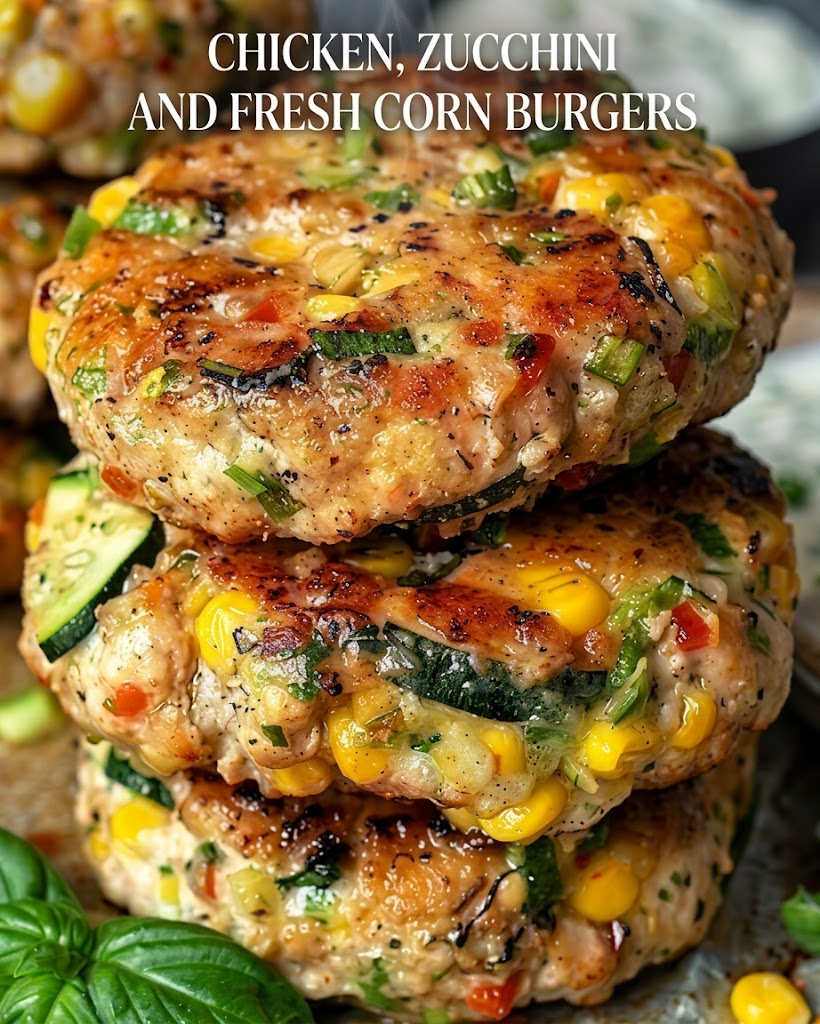 Chicken Zucchini and Fresh Corn Burgers 1 Chicken Zucchini and Fresh Corn Burgers