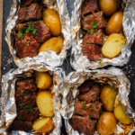 Garlic Steak & Potato Foil Packets