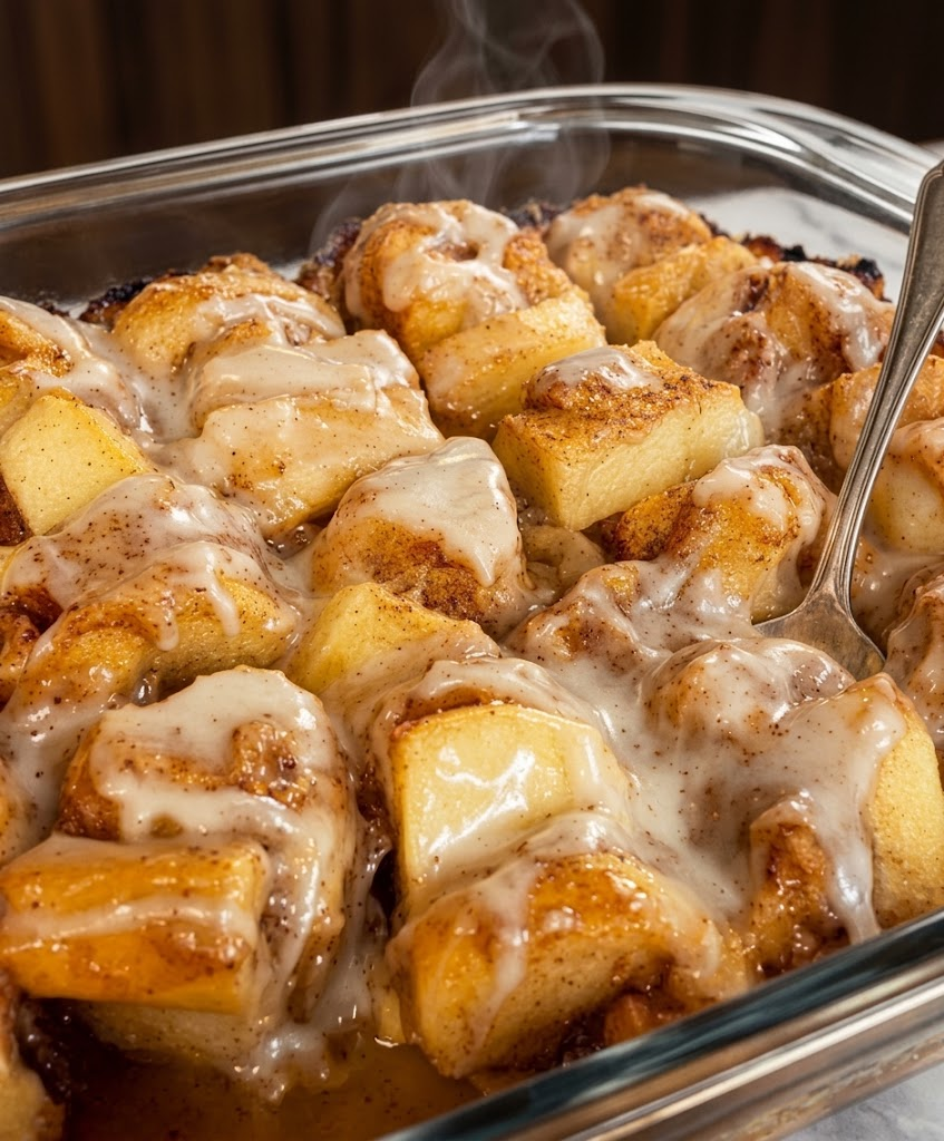 Apple Cinnamon Roll Casserole 1 Apple Cinnamon Roll Casserole