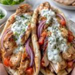Greek Chicken Gyros 3 Greek Chicken Gyros