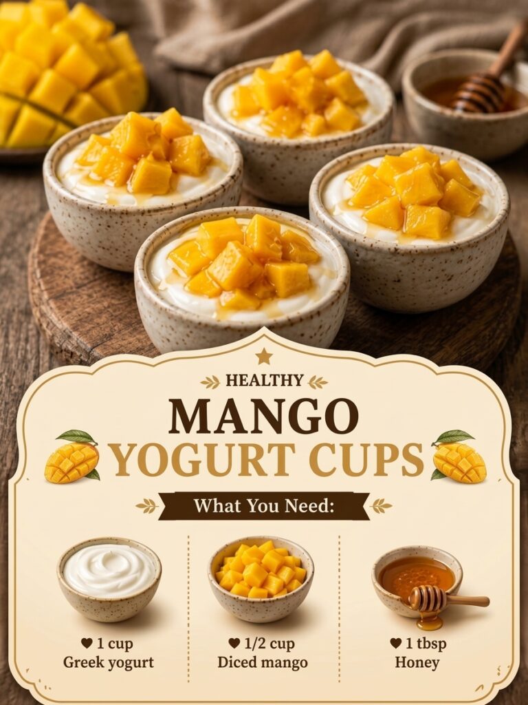 🥭 Healthy Mango Yogurt Cups 1 🥭 Healthy Mango Yogurt Cups