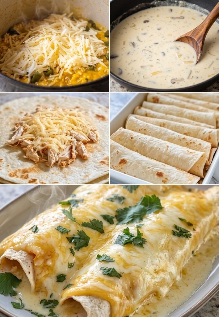 White Chicken Enchiladas