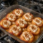 Baked Cinnamon Cottage Cheese Peaches