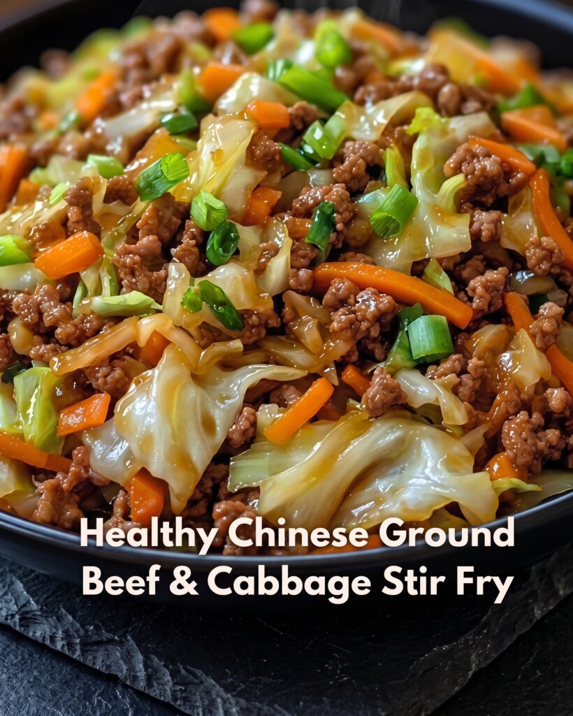 Healthy Chinese Ground Beef & Cabbage Stir Fry 1 Healthy Chinese Ground Beef & Cabbage Stir Fry