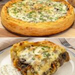 Savory Golden Potato Crust Mushroom Pie