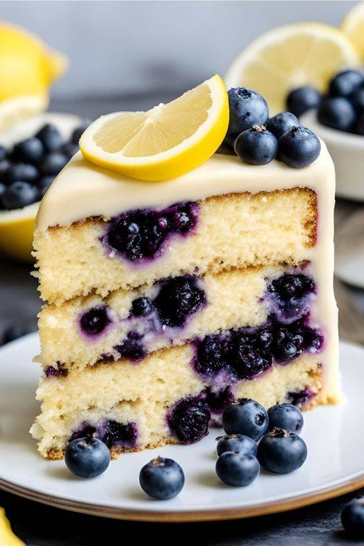 Vegan Lemon Blueberry Cake 1 Vegan Lemon Blueberry Cake