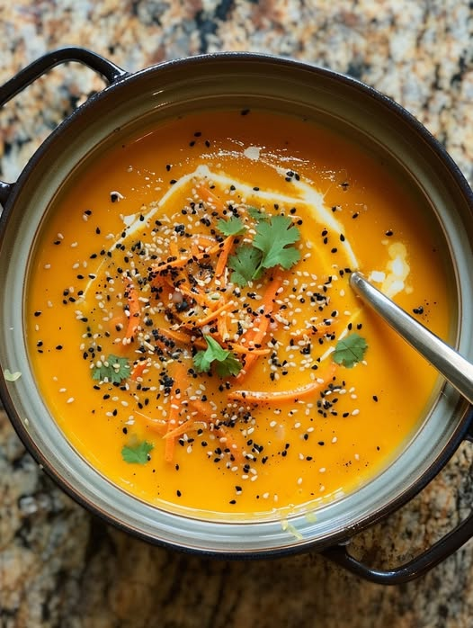Vegan Sesame Carrot Soup