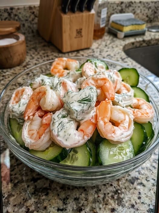 Creamy Cucumber Shrimp Salad 1 Creamy Cucumber Shrimp Salad