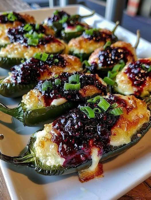 Blueberry Brie Jalapeño Poppers 