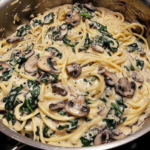 Creamy Spinach and Mushroom Spaghetti 3 Creamy Spinach and Mushroom Spaghetti