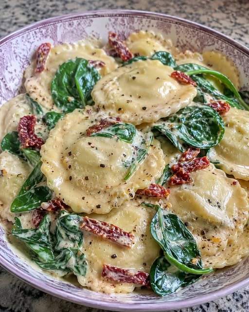 Vegan Tuscan-Inspired Creamy Ravioli with Spinach & Sun-Dried Tomatoes 1 Vegan Tuscan-Inspired Creamy Ravioli with Spinach & Sun-Dried Tomatoes