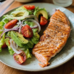 Grilled Salmon with Avocado Tomato Salad 3 Grilled Salmon with Avocado Tomato Salad