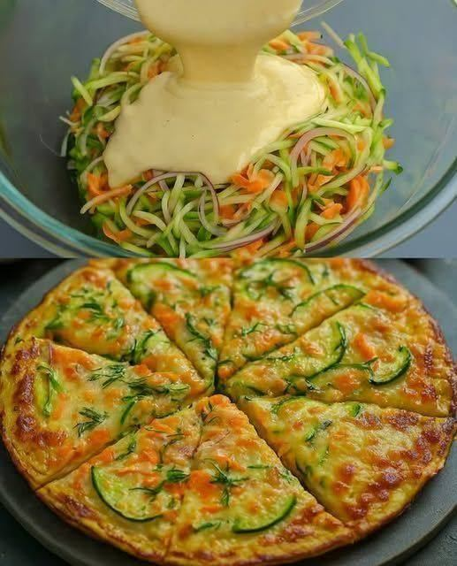 Vegan Zucchini & Carrot Crustless Veggie Pizza 1 Vegan Zucchini & Carrot Crustless Veggie Pizza