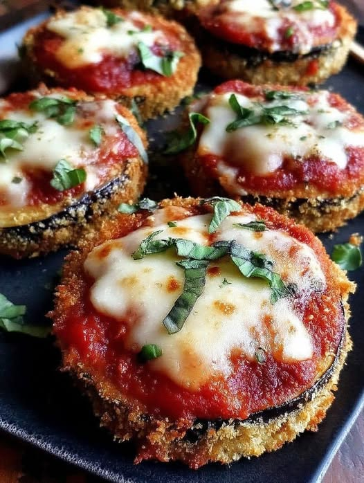 Vegan Crispy Baked Eggplant Parmesan