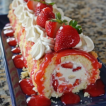 Vegan Homemade Strawberry Shortcake Cheesecake