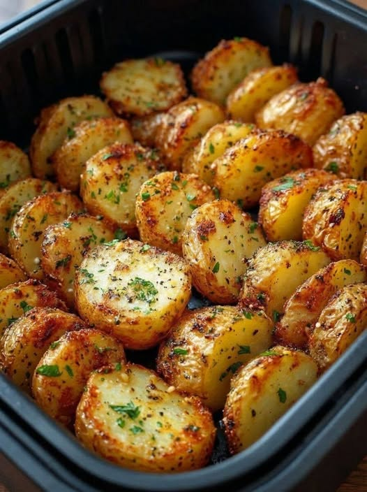 Vegan Air Fryer Sliced Potatoes