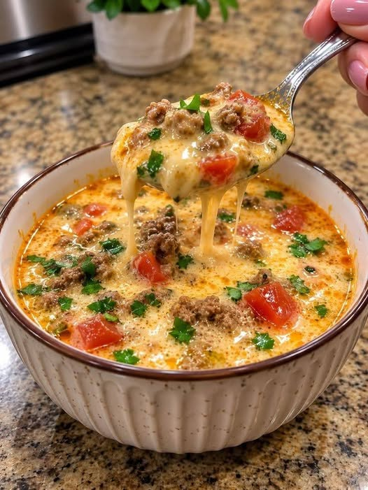 Cheesy Keto Taco Soup 1 Cheesy Keto Taco Soup