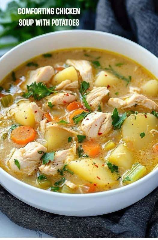 Comforting Chicken Soup with Potatoes