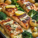 Lemon Salmon with Crispy Potatoes and Broccoli 🥦 