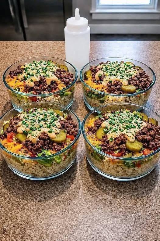 Big Mac Cheeseburger Protein Bowl