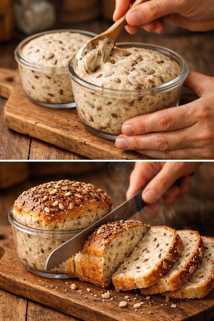 3-Ingredient Simple Seeded Bread