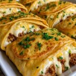 Air Fryer Cheesy Beef Taco Pockets 