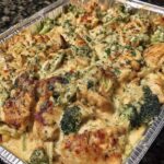 Keto Broccoli and Chicken in a Creamy Sauce Casserole