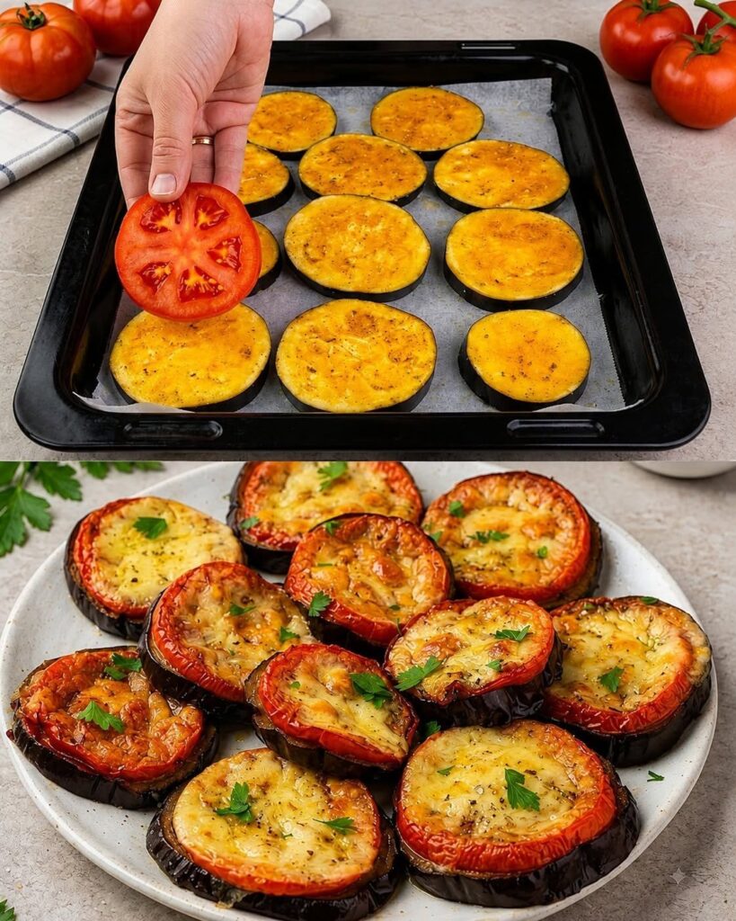 Air Fryer Eggplant Pizzas with a Green Salad 1 Air Fryer Eggplant Pizzas with a Green Salad