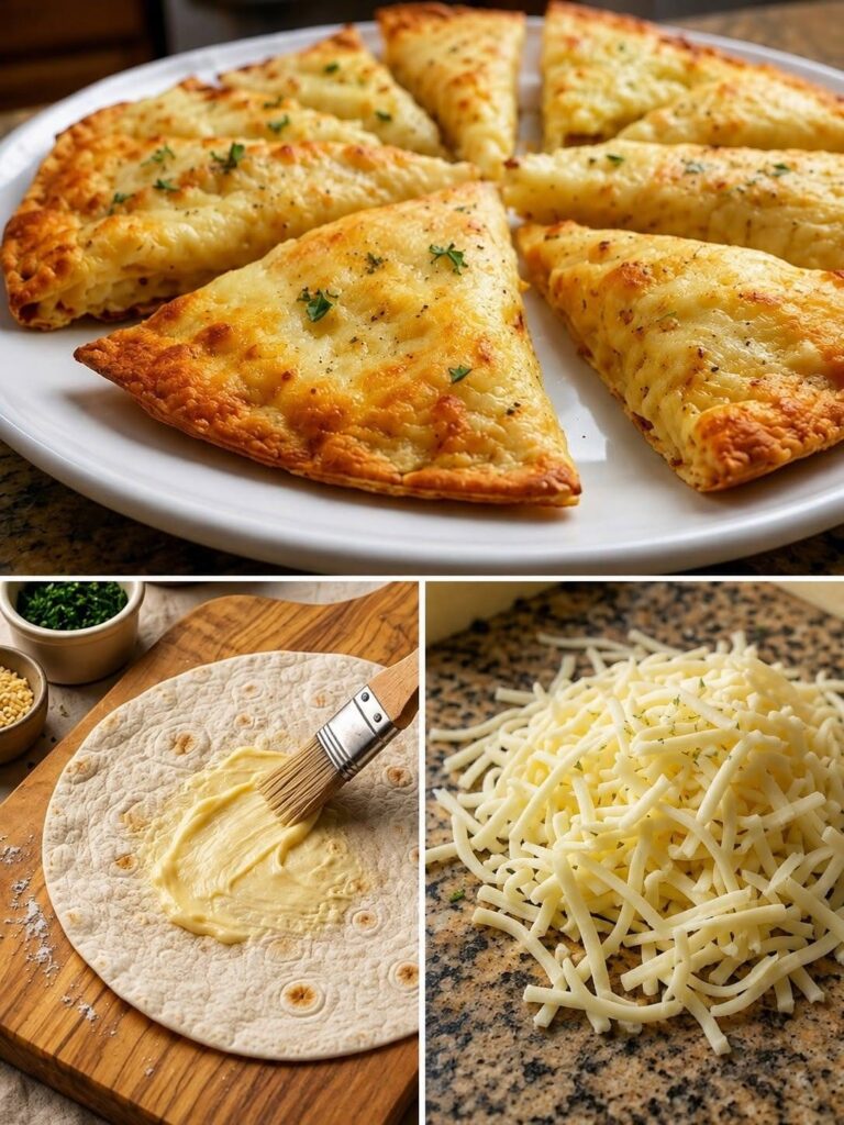 Air Fryer Cheesy Tortilla Garlic Pizza-Style Bread