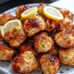 Air Fryer Lemon Garlic Chicken Bites