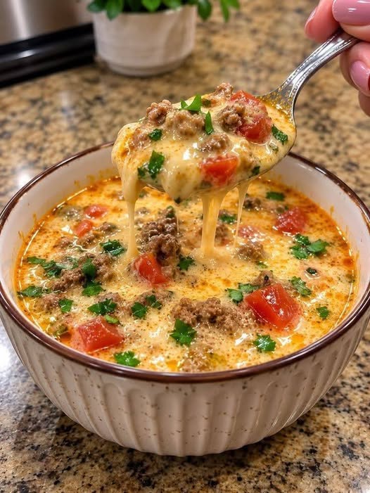 Cheesy Protein Taco Soup 1 Cheesy Protein Taco Soup