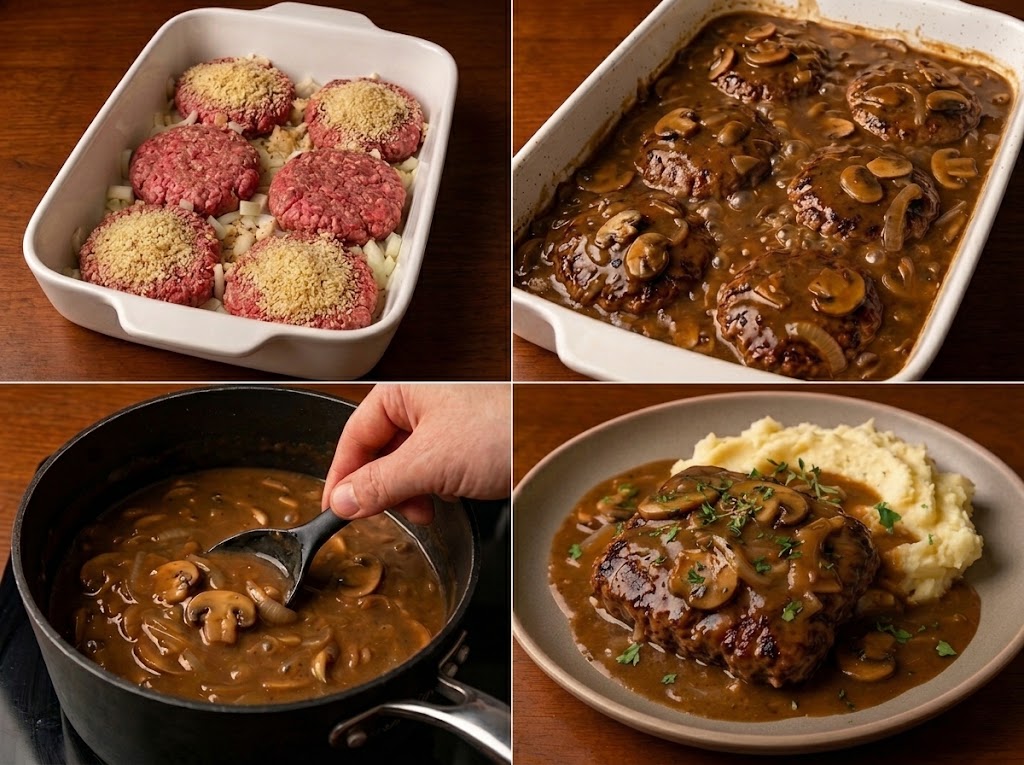 Salisbury Steak with Onion Gravy