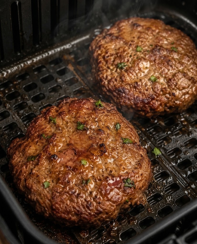 Air Fryer Beef Burgers