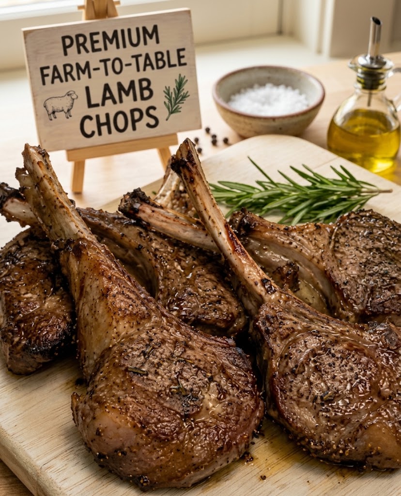 Garlic Rosemary Pan-Seared Lamb Chops 1 Garlic Rosemary Pan-Seared Lamb Chops
