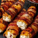Bacon-Wrapped Mozzarella Stick Cannoli