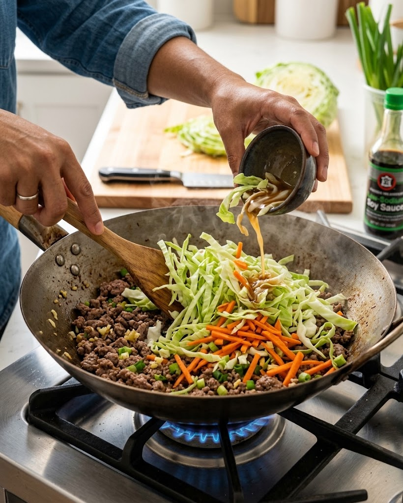 Healthy Chinese Ground Beef & Cabbage Stir Fry 2 image 22