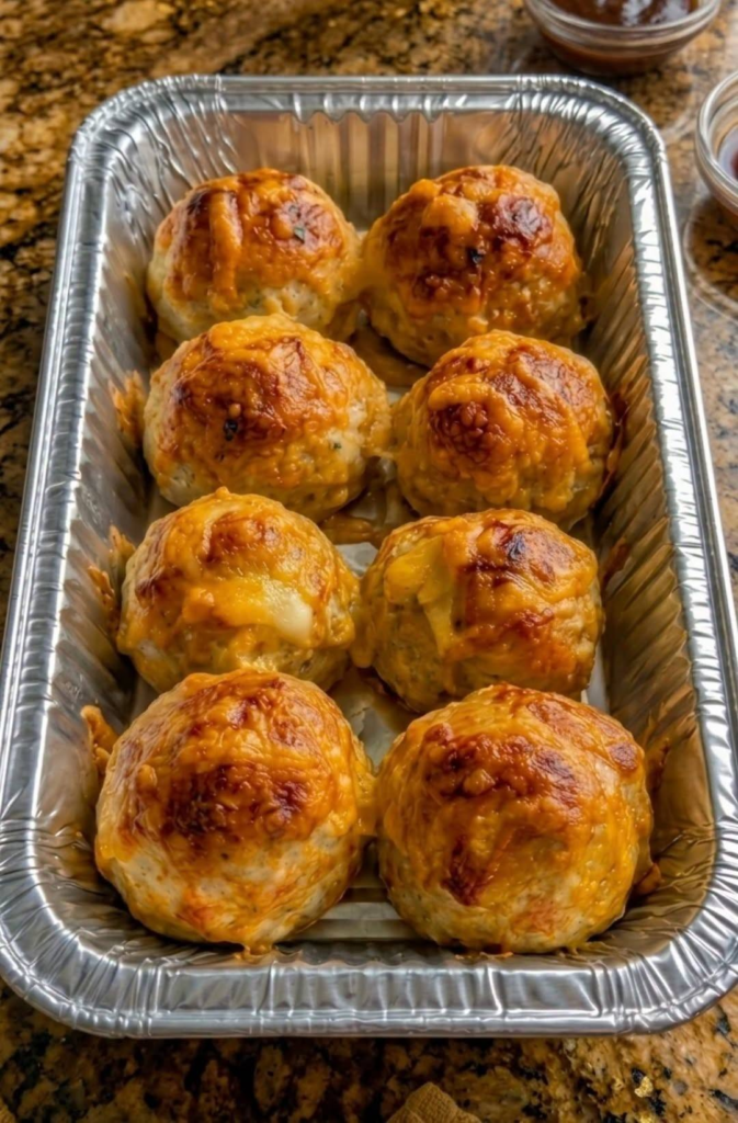Cheesy Baked Meatballs 1 Cheesy Baked Meatballs